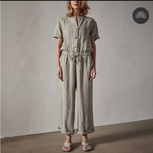 JAMES PERSE LIGHTWEIGHT LINEN JUMPSUIT